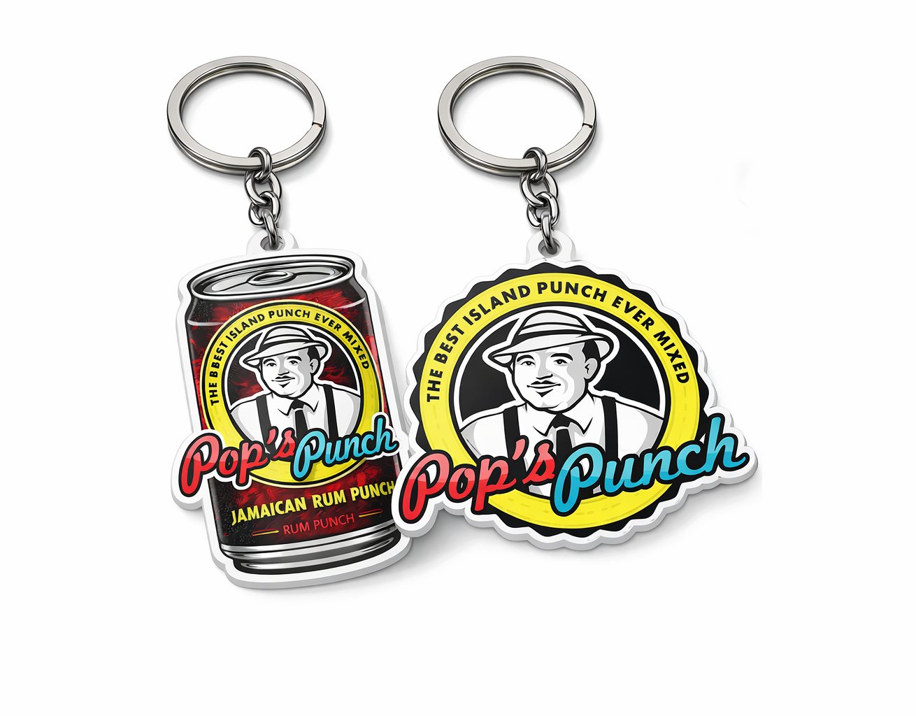 Pop's Keychain - Full Logo