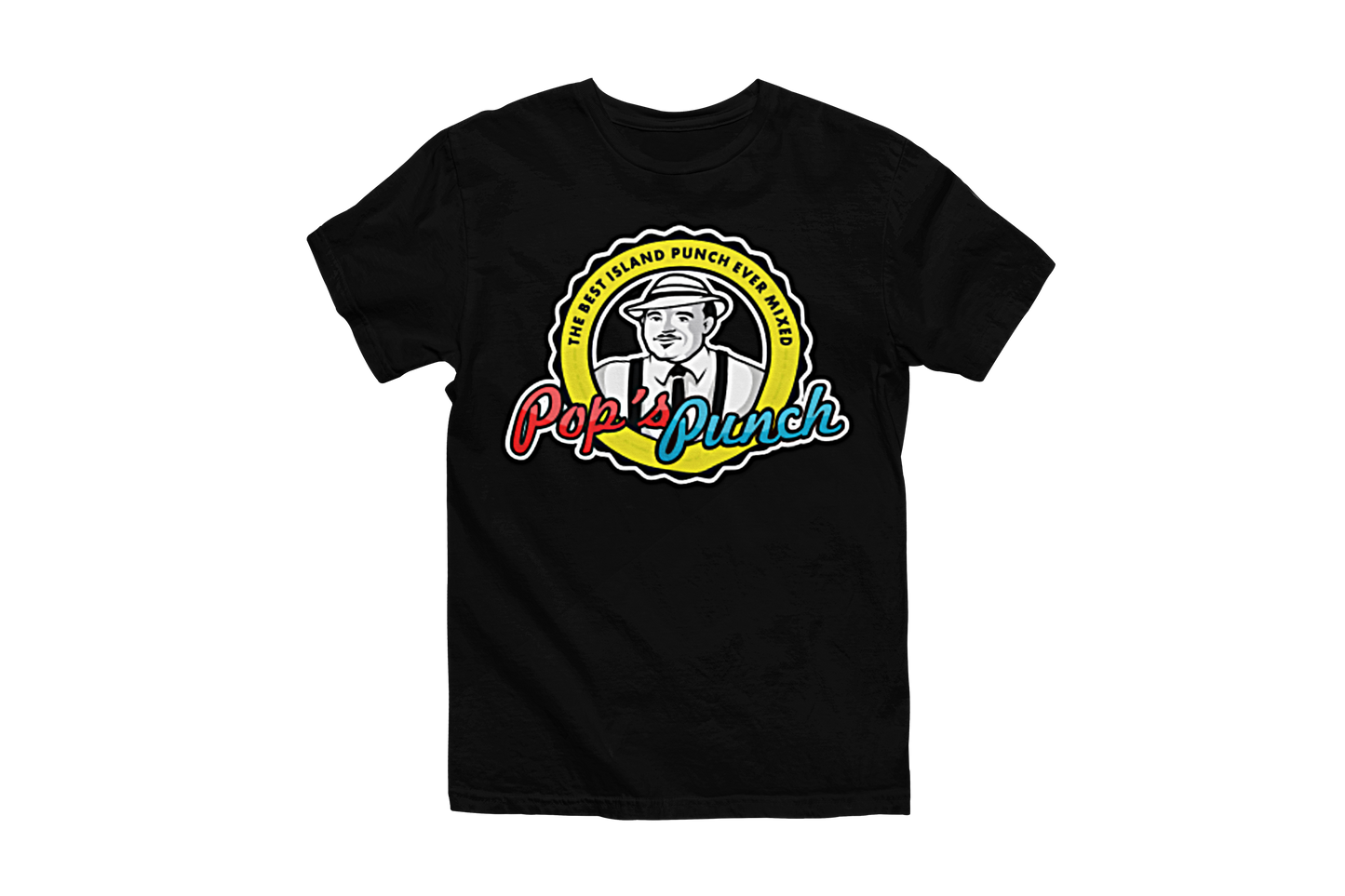 Pop's Punch T-Shirt - Full Logo - Black